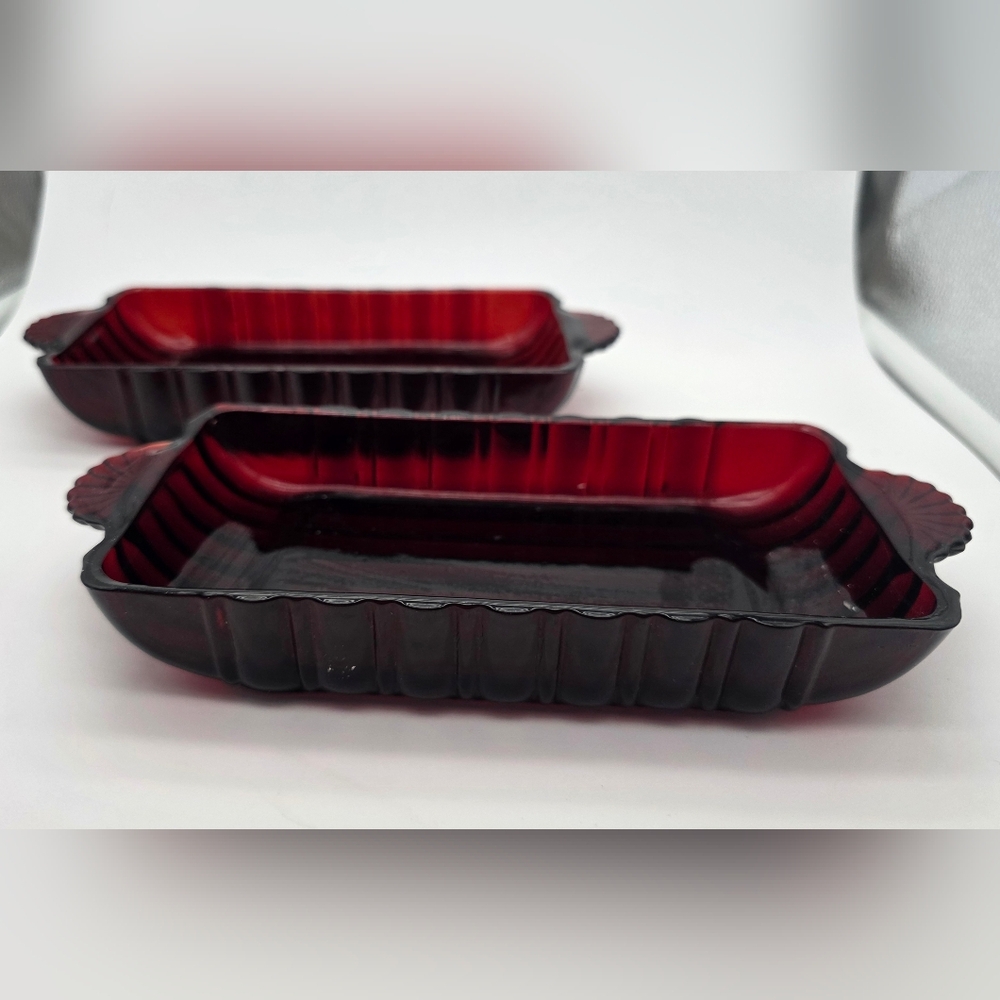 Red Glass Baking Dishes